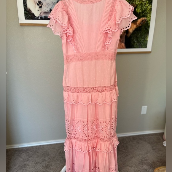 loveshackfancy rinny dress in color pink grace. - Picture 7 of 11
